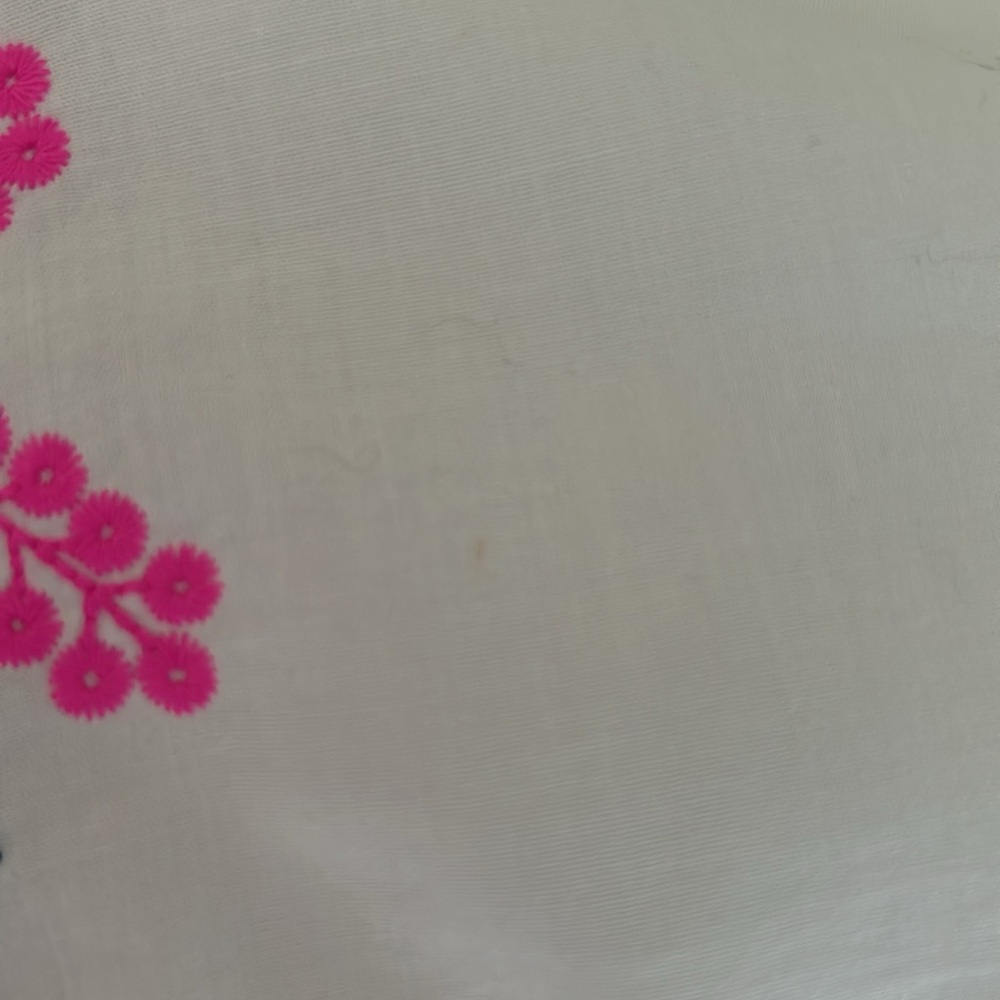 Lilly Pulitzer White/Pink/Blue Peasant blouse sz XXS-S - Picture 9 of 9